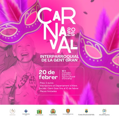 Cartell del Carnaval interparroquial per a la gent gran 2025..