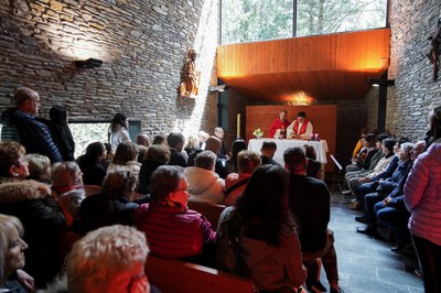 Un moment de la celebració de Sant Jaume dels Cortals..