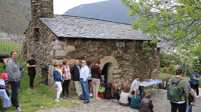 Un moment de la celebració de Sant Romà de Vila.