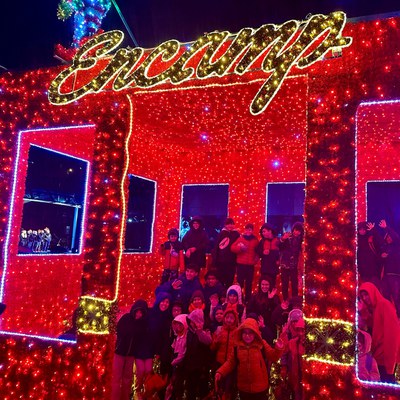 Un moment de l'encesa de llums de Nadal de l'any 2023..
