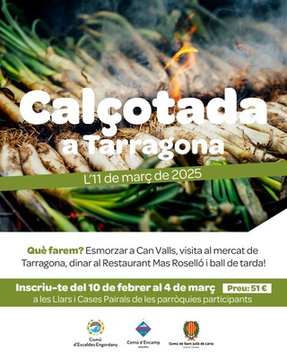 Cartell de la Calçotada per a la gent gran a Tarragona..