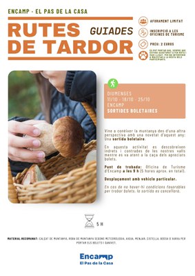 <bound method DexterityContent.Title of <Event at /fs-comu_encamp/comu_encamp/actualitat/agenda/sortides-boletaires-rutes-guiades-de-tardor>>.