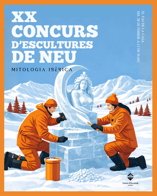 Cartell del XX Concurs internacional d'escultures de neu al Pas de la Casa..
