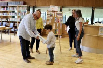 Entrega de premis de l'11è concurs de punts de llibre de la biblioteca del Pas de la Casa.