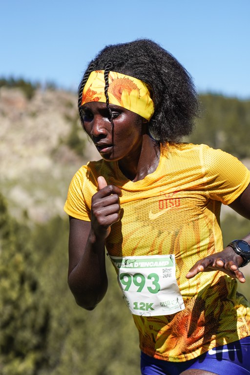 Rabecca Chepkwemoi, guanyadora de la cursa 12K de la 39a OTSO Travessa d'Encamp