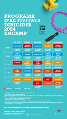 Calendari activitats dirigides Encamp.