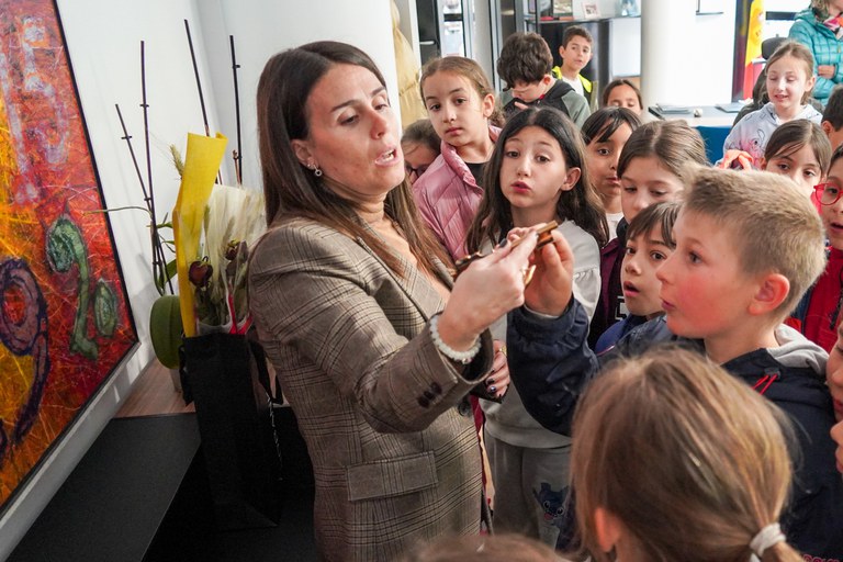 Visita de l'escola francesa al Comú d'Encamp.
