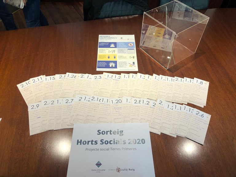 Sorteig Horts Socials 2020