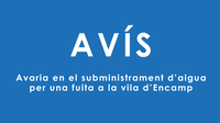 Avaria en el subministrament d'aigua per una fuita a la vila d'Encamp