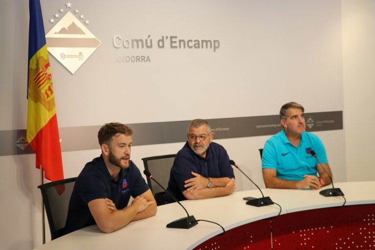 Recepció Barça handbol Encamp. Agost 2022