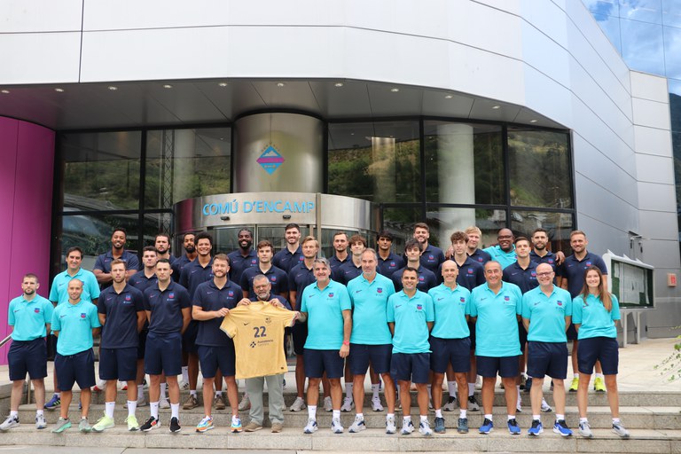 Recepció de la secció d'handbol del Barça a Encamp 