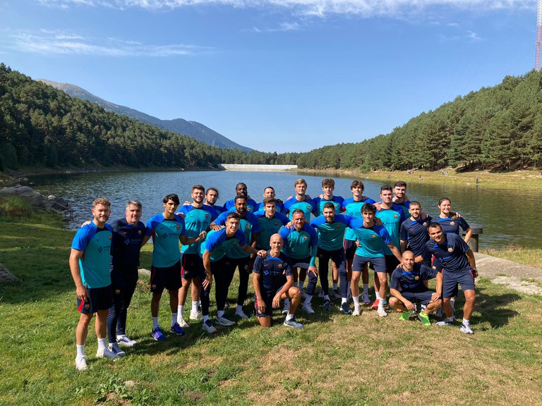 Recepció de la secció d'handbol del Barça a Encamp 