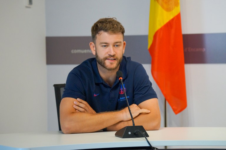 Recepció del Barça d'handbol a Encamp. Agost 2022