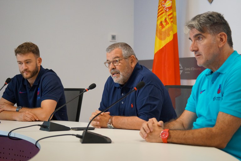 Recepció del Barça d'handbol a Encamp. Agost 2022