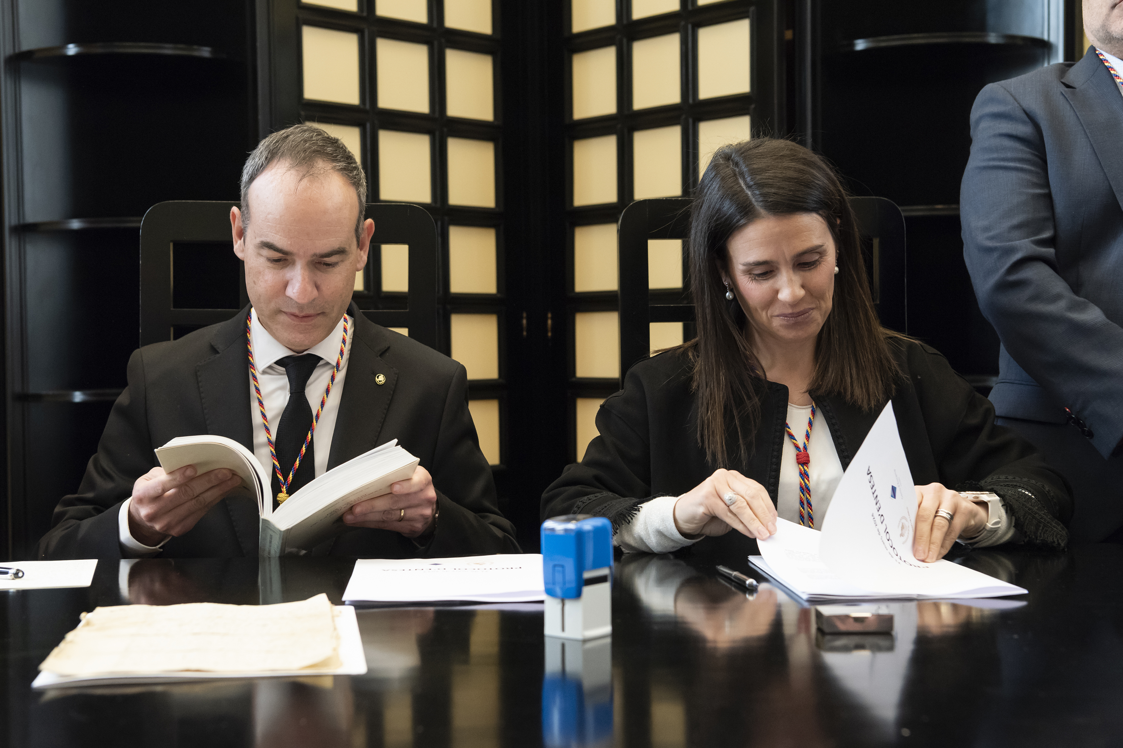 Signatura del protocol d'entesa entre els comuns de Canillo i Encamp @XavierPujol
