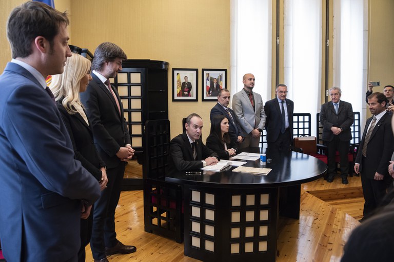 Signatura del protocol d'entesa entre els comuns de Canillo i Encamp @XavierPujol