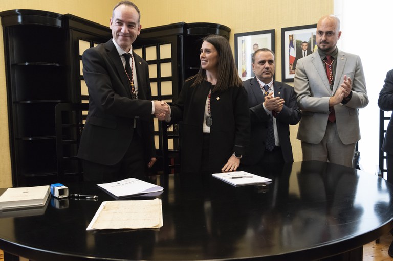 Signatura del protocol d'entesa entre els comuns de Canillo i Encamp @XavierPujol