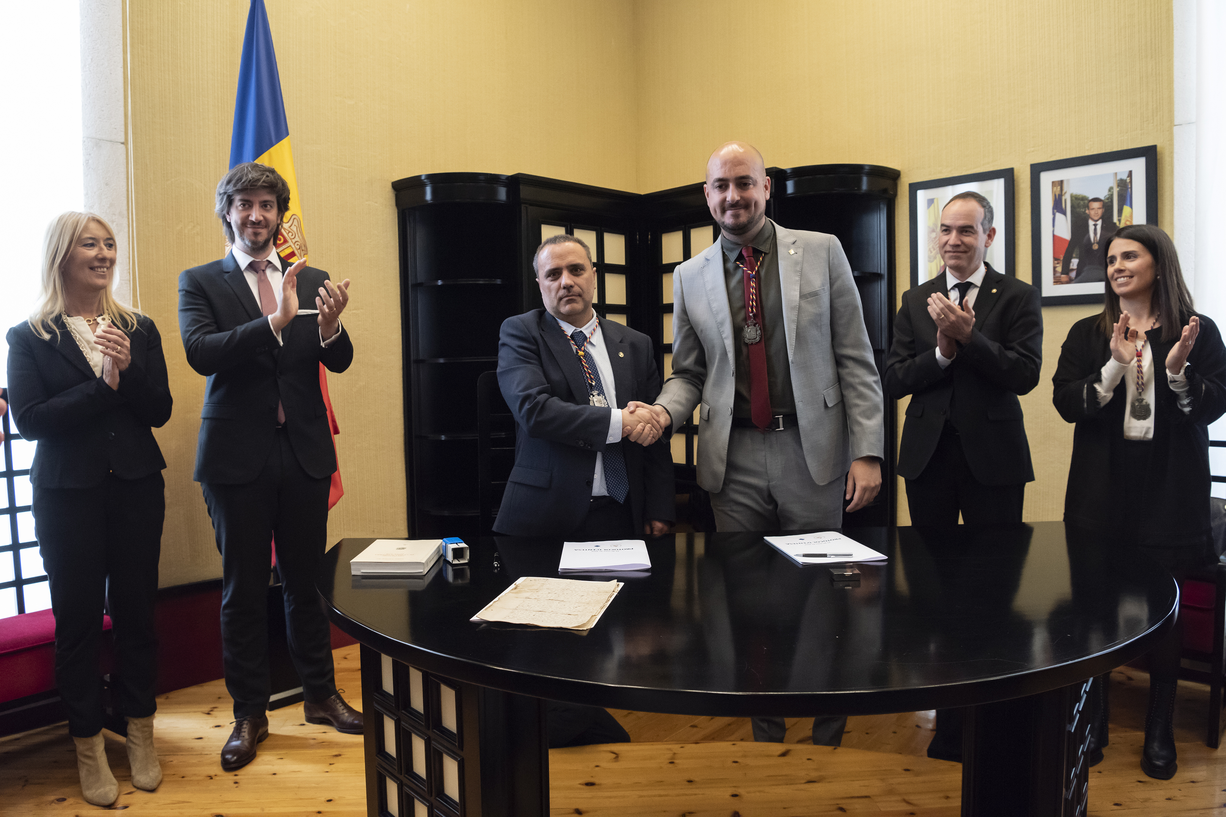 Signatura del protocol d'entesa entre els comuns de Canillo i Encamp @XavierPujol