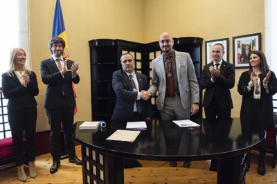 Signatura del protocol d'entesa entre els comuns de Canillo i Encamp @XavierPujol.