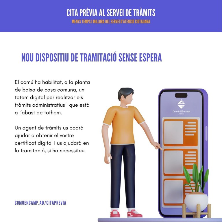 Informació cita prèvia Comú d'Encamp