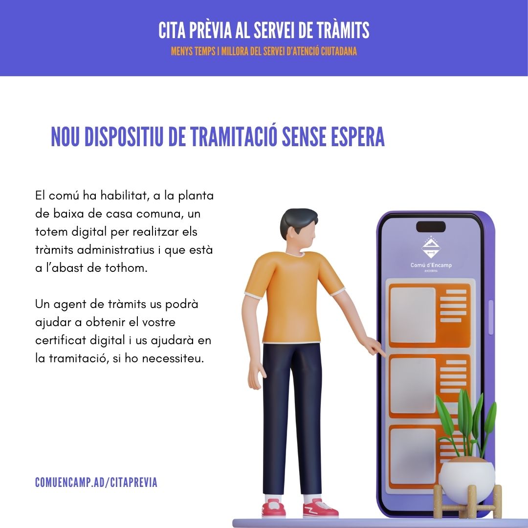 Informació cita prèvia Comú d'Encamp