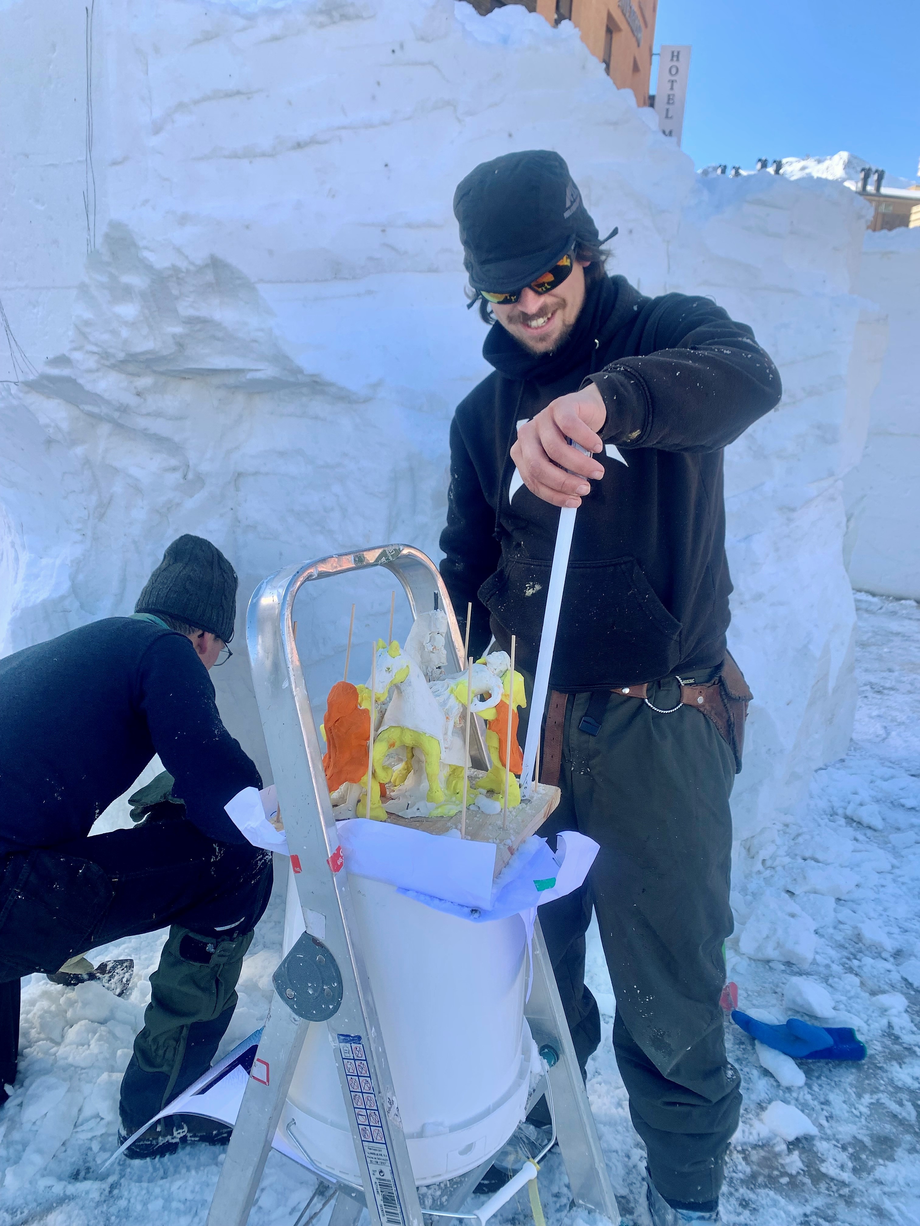 Inici concurs escultures de neu al Pas de la Casa