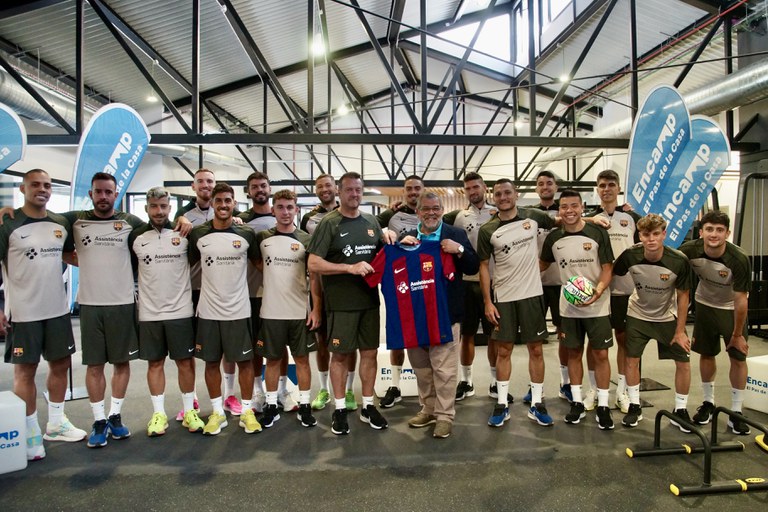 Recepció del Barça de futbol sala a Encamp