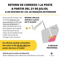 Correos i La Poste d'Encamp retornen a partir del 21 de juliol a les oficines remodelades de l'av. de François Mitterrand