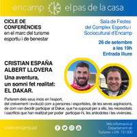 Cristian España i Albert Llovera, pròxims ponents al cicle de conferències en el marc del turisme esportiu i de benestar