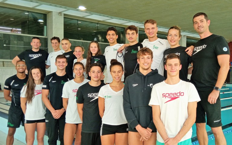  Estada del club de natació Les Dauphins du TOEC al Pas de la Casa