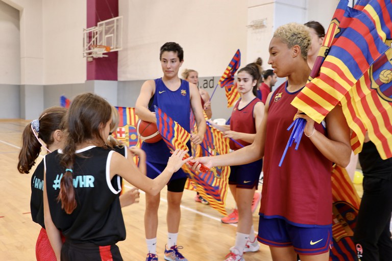 Recepció Barça CBS de bàsquet femení a Encamp