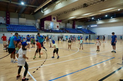 Recepció del Comú d'Encamp i el Barça de futbol sala a Encamp. Agost 2022.