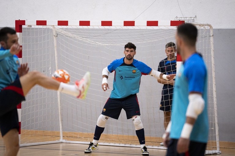 Recepció del Comú d'Encamp i el Barça de futbol sala a Encamp. Agost 2022