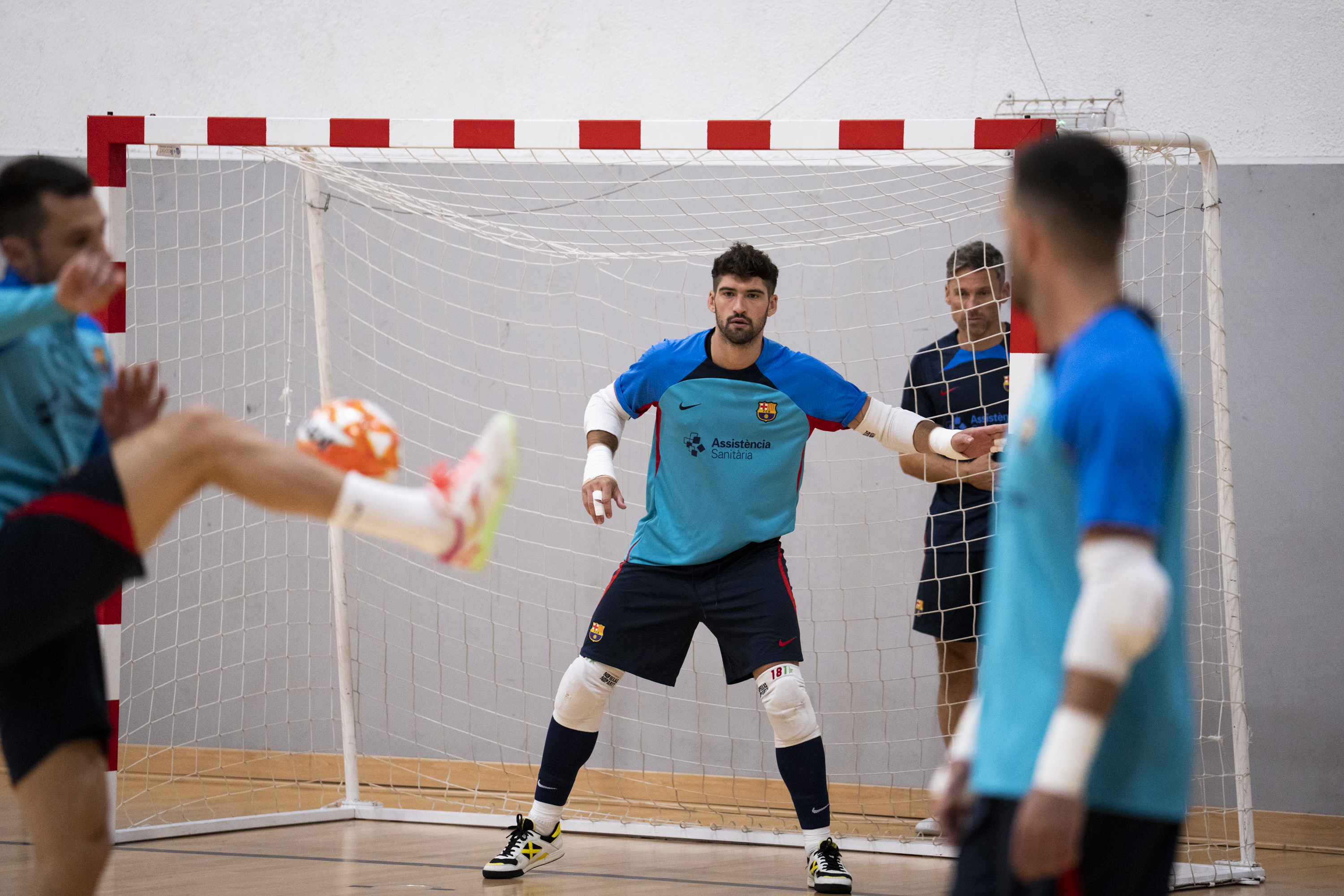 Recepció del Comú d'Encamp i el Barça de futbol sala a Encamp. Agost 2022