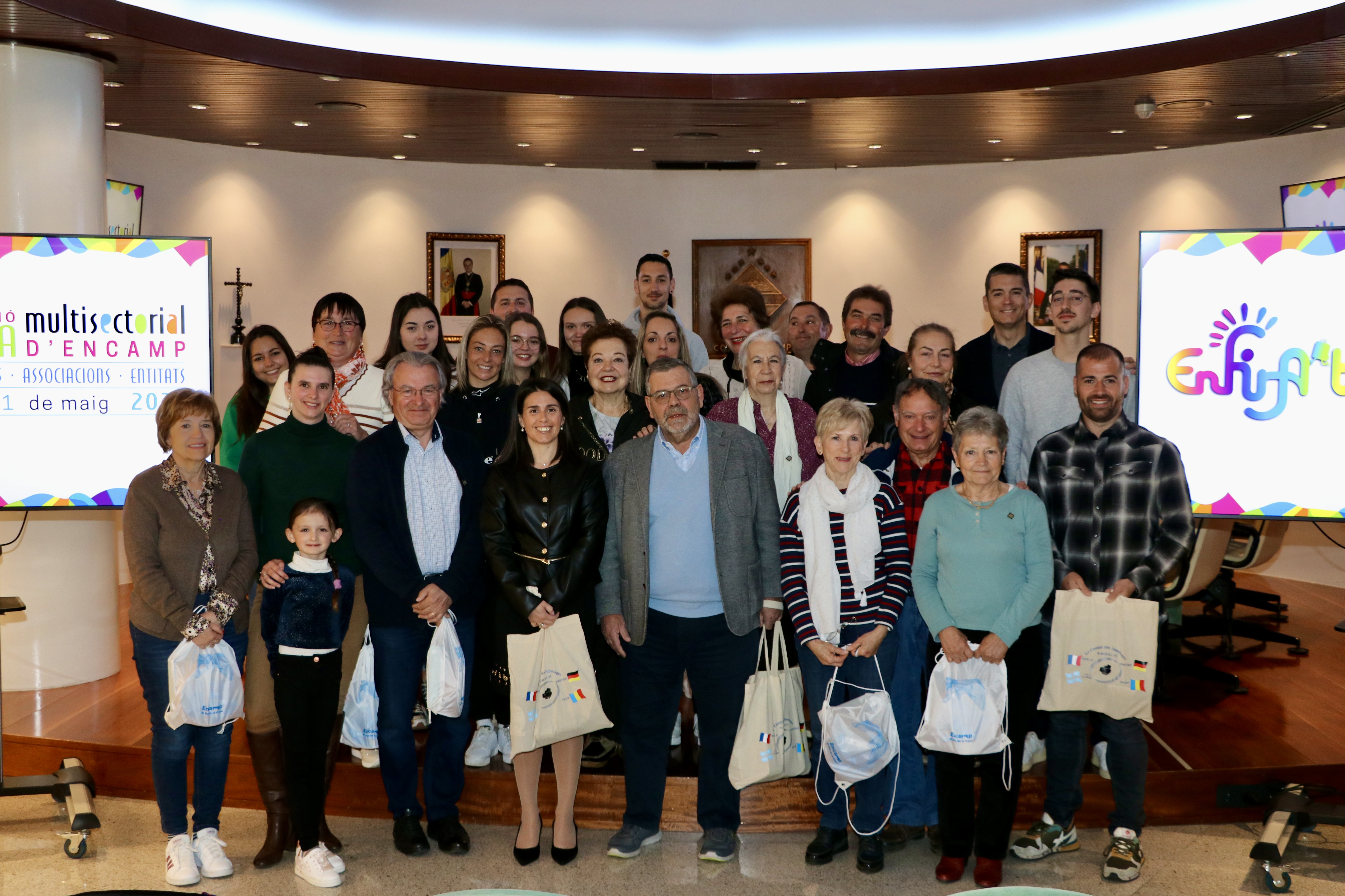 Benvinguda de la delegació d'agermanament de Rouillac.