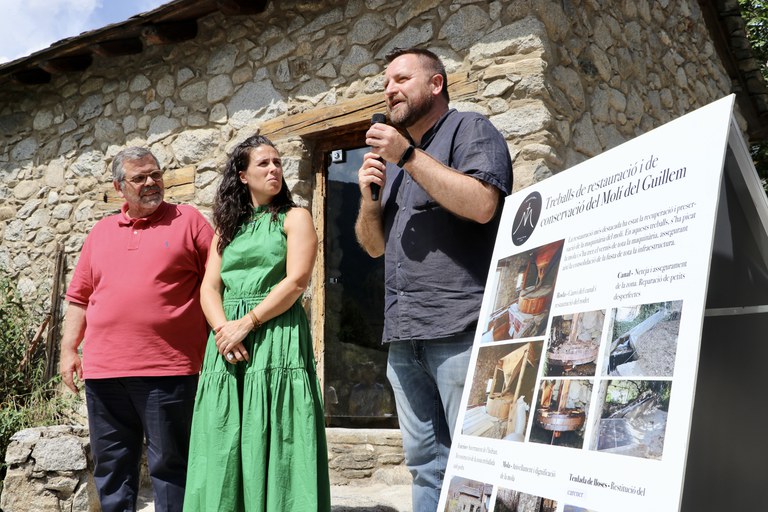 Inauguració dels treballs de restauració del Molí del Guillem 