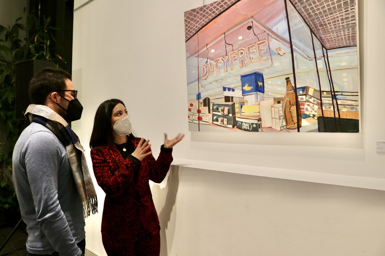 Inauguració de l'exposició 'Epifanies i falsos déus', d'Alícia Luño, a la Sala d'Exposicions de l'Oficina de Turisme del Pas de la Casa.