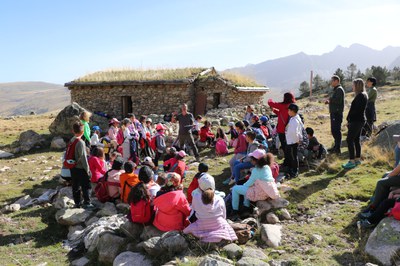 Visita escolars del sistema francès a l'orri d'Encenrera d'Encamp.