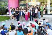 Els trenta joves participants del XXII Campus universitari de la llengua catalana arriben a Encamp