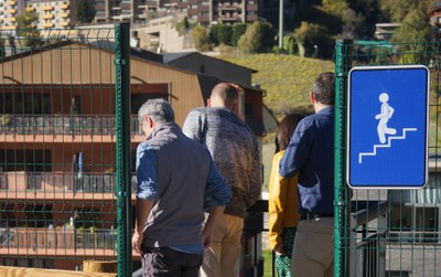 Nou accés a l'avinguda de Joan Martí .