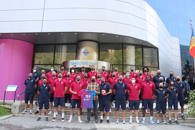 Recepció FC Barcelona d'handbol a Encamp 
