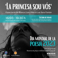 Encamp acull el Dia mundial de la poesia amb el recital de poesia de Blanca Llum Vidal ‘La princesa sou Vós” musicat per Los Sara Fontán