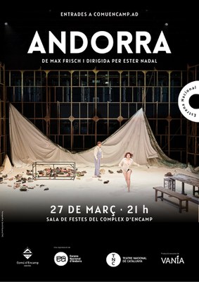 Cartell de l'obra Andorra Comú d'Encamp.