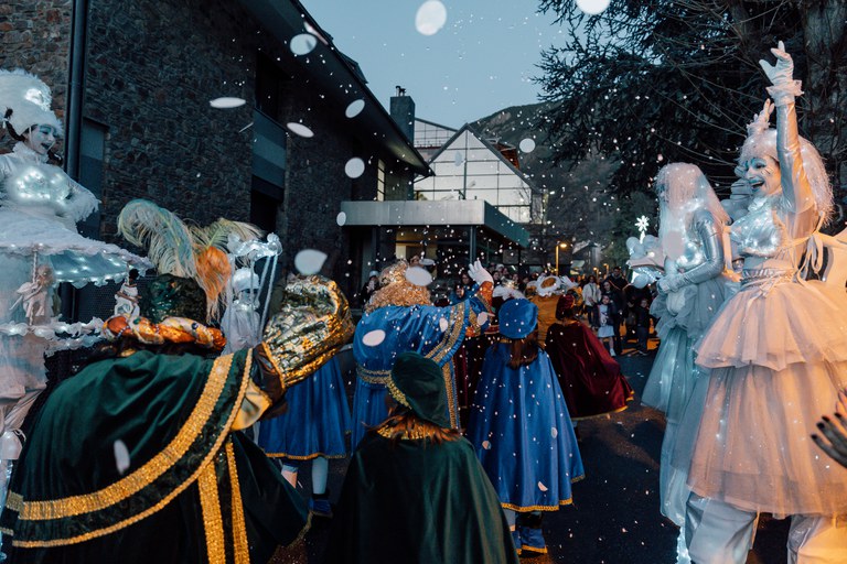 Arribada dels Reis d'Orient a Encamp. Foto de Ruben Calvo per al Comú d'Encamp.