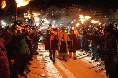 Arribada dels Reis d'Orient al Pas de la Casa. Foto de Grandvalira..