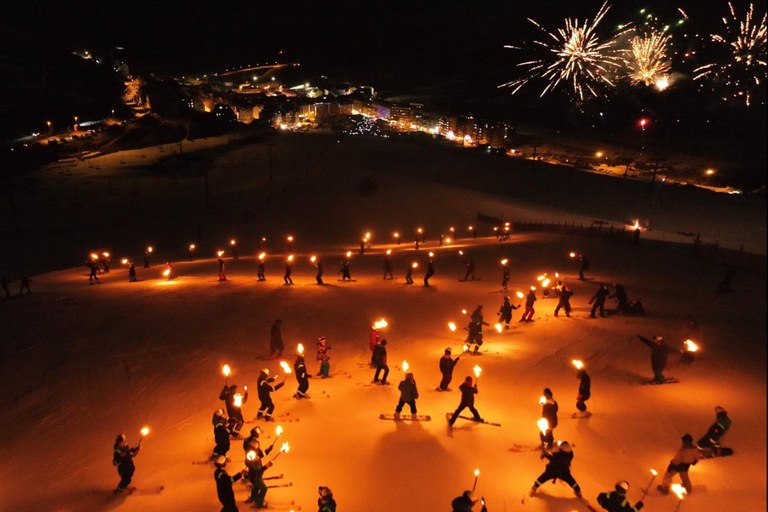 Arribada dels Reis d'Orient al Pas de la Casa. Foto de Grandvalira.
