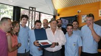 Josep Ruiz i Maria Rubio, homenatjats com els padrins de més edat d'Encamp
