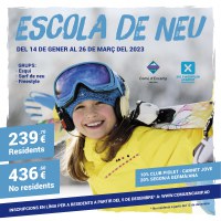 L'escola de neu del Comú d'Encamp obre inscripcions a partir de dilluns 5 de desembre 