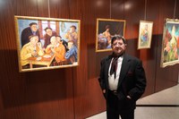 L’exposició ‘Estampes’ aterra al Comú d’Encamp en una jornada inaugural encapçalada per l'artista Pedro Muñoz