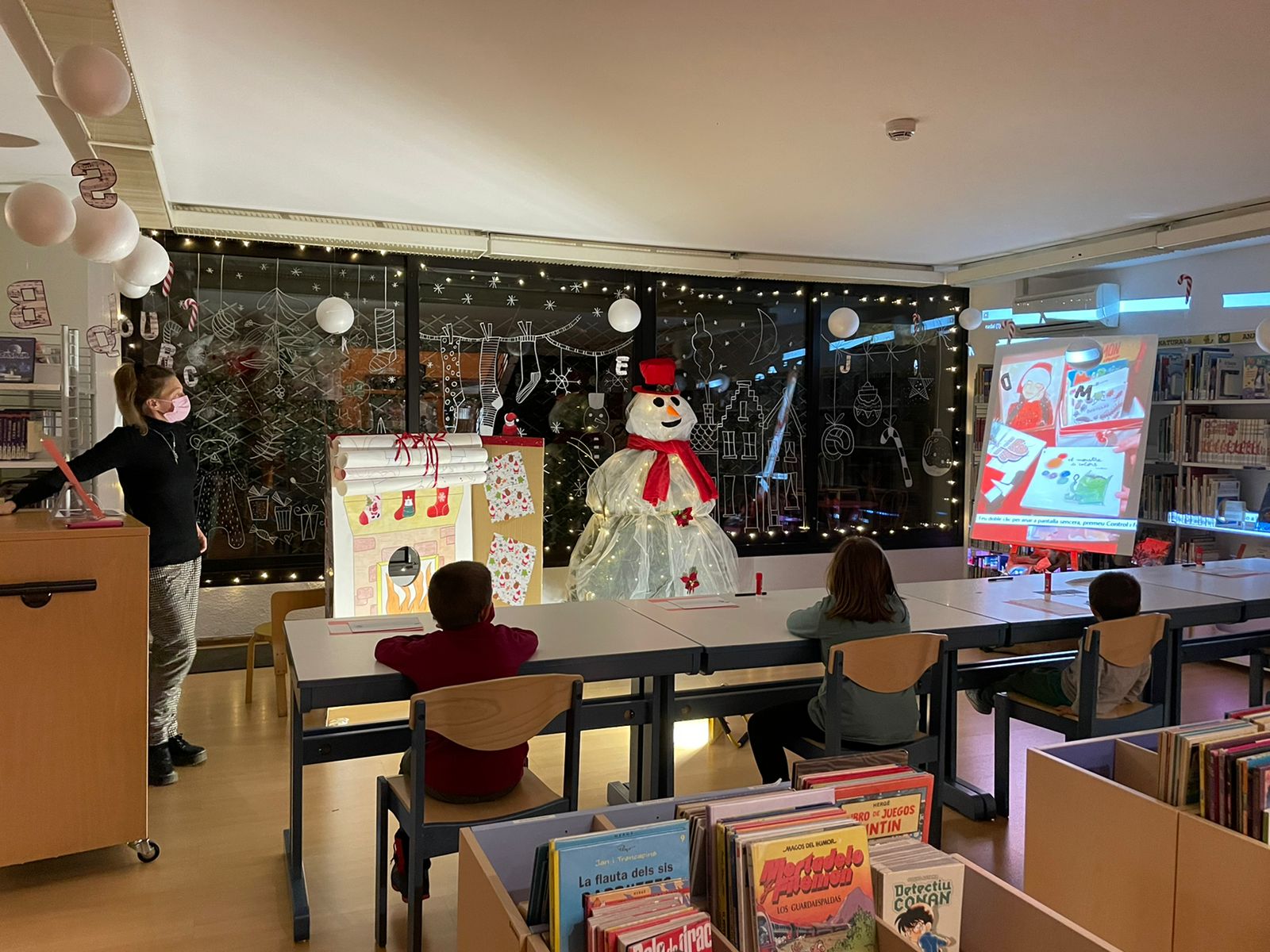 Taller infantil 'M'agrada el Nadal' celebrat a la Biblioteca d'Encamp